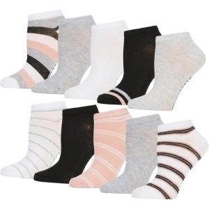 imageSteve Madden Womens Low Cut Socks 10 Pairs  Athletic Comfy Breathable Sports Socks with Fun Patterns White Multi 2