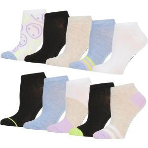 imageSteve Madden Womens Low Cut Socks 10 Pairs  Athletic Comfy Breathable Sports Socks with Fun Patterns White Multi 3