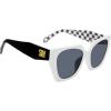 imageSTEVE MADDEN Womens Female Sunglasses Style Grae Cat Eye WhiteBlackSolid Smoke 54mm 20mmWhite Ivory Pearl