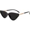 imageSteve Madden Womens Kamie SunglassesBlackGoldSolid Smoke