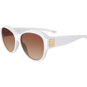 imageSteve Madden Womens Female Sunglasses Style Hughes RoundWhite OpaqueBrown Gradient