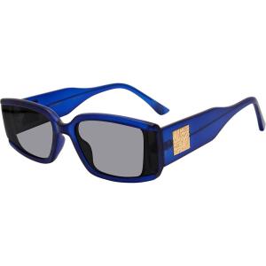 imageSteve Madden Womens Jaxon SunglassesCrystal Neon BlueDark Solid Blue