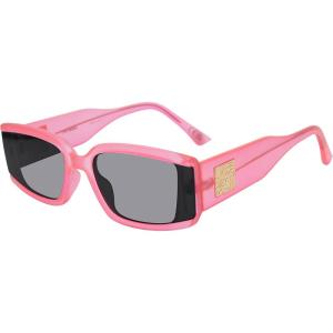 imageSteve Madden Womens Jaxon SunglassesCrystal Neon PinkSolid Smoke