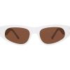 image:imageSTEVE MADDEN Womens Female Sunglasses Style Adriane Cat Eye WhiteSolid Brown 52mm 19mmWhite Ivory Pearl