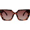 image:imageSTEVE MADDEN Womens Female Sunglasses Style Grae Cat Eye WhiteBlackSolid Smoke 54mm 20mmTort Med Brown