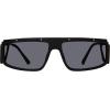 image:imageSteve Madden Womens Female Sunglasses Style Allister Wrap Satin Matte BlackSolid Smoke 60mm 16mm