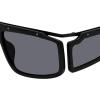 image:imageSteve Madden Womens Female Sunglasses Style Allister Wrap Satin Matte BlackSolid Smoke 60mm 16mm