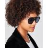 image:imageSteve Madden Womens Female Sunglasses Style Jace Rectangular BlackCrystal ClearSolid Smoke 56mm 19mm