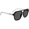 image:imageSteve Madden Womens Female Sunglasses Style Jace Rectangular BlackCrystal ClearSolid Smoke 56mm 19mm