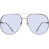 image:imageSteve Madden Womens Female Sunglasses Style Visage Aviator Shiny SilverGlitterBlue 63mm 16mm
