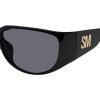 image:imageSteve Madden womens Steve Madden Female Sunglasses Style Gino Rectangular SunglassesBlackSolid Smoke