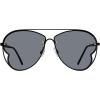image:imageSteve Madden womens Steve Madden Female Sunglasses Style Monet Pilot SunglassesShiny BlackLight Solid Smoke