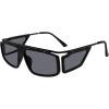 image:imageSteve Madden Womens Female Sunglasses Style Allister Wrap Satin Matte BlackSolid Smoke 60mm 16mm