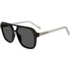 image:imageSteve Madden Womens Female Sunglasses Style Jace Rectangular BlackCrystal ClearSolid Smoke 56mm 19mm