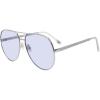 image:imageSteve Madden Womens Female Sunglasses Style Visage Aviator Shiny SilverGlitterBlue 63mm 16mm