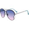 image:imageSteve Madden womens Steve Madden Female Sunglasses Style Monet Pilot SunglassesShiny SilverBlue Gradient