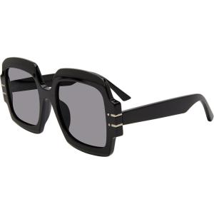 image:imageSteve Madden Womens Female Sunglasses Style Barnes Square BlackSolid Smoke 55mm 23mm