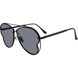 image:imageSteve Madden womens Steve Madden Female Sunglasses Style Monet Pilot SunglassesShiny BlackLight Solid Smoke