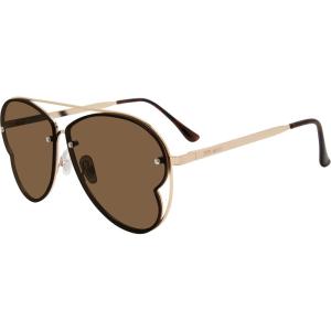 image:imageSteve Madden womens Steve Madden Female Sunglasses Style Monet Pilot SunglassesShiny GoldBrownSolid Brown