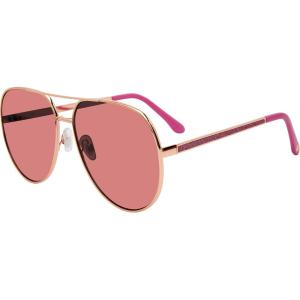 image:imageSteve Madden womens Steve Madden Female Sunglasses Style Visage Pilot SunglassesShiny RosegoldGlitterSolid Dark Pink