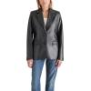 image:imageSteve Madden Womens Faux Leather Boyfriend BlazerBlack