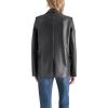 image:imageSteve Madden Womens Faux Leather Boyfriend BlazerBlack