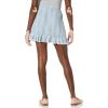 image:imageSteve Madden Womens Wrap Skills Stripe Wrap SkirtChambray