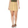 image:imageSteve Madden Womens Best I Ever Plaid Yarn Dyed SkirtLemon Drop