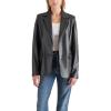 image:imageSteve Madden Womens Faux Leather Boyfriend BlazerBlack