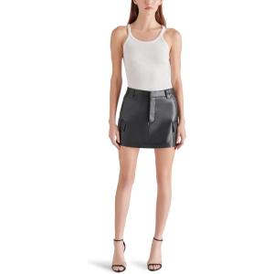 image:imageSteve Madden Womens Vegan Leather Utility Mini SkirtBlack