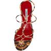 image:imageSteve Madden Womens Ramos Heeled SandalRedBrown Print Stones