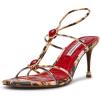 image:imageSteve Madden Womens Ramos Heeled SandalRedBrown Print Stones