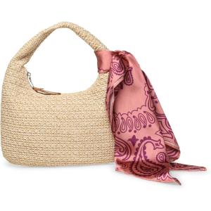 image:imageSteve Madden Bdaena Straw Hobo with Scarf Natural