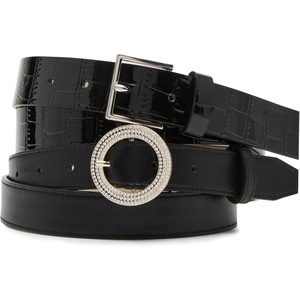 image:imageSteve Madden Womens Mercer 2 for 1 Pant BeltBlack