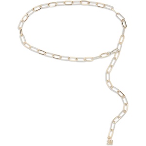 image:imageSteve Madden Womens Womens Twotone Paperclip Chain BeltGold Silver
