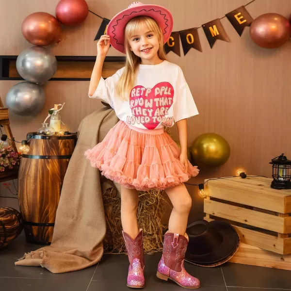 imageGirls Cowgirl Boots UnisexChild Mid Calf Glitter Toddler Cowboy Boot Little Big Kids Western Riding ShoesSequins Rainbow