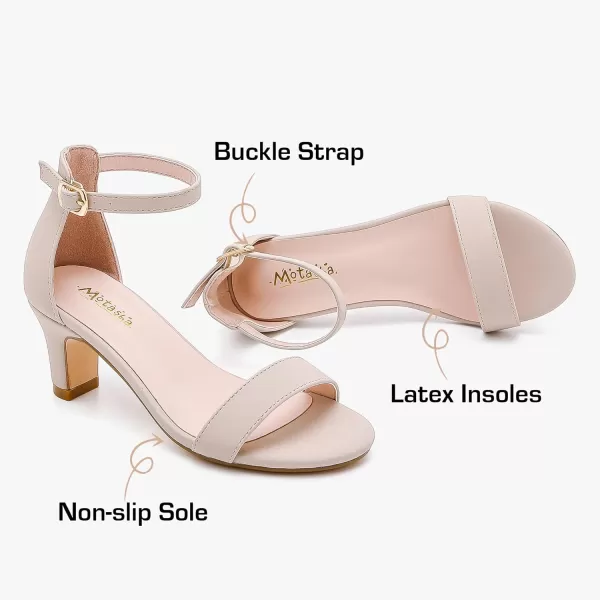 imageGirls Heel Sandals Open Toe Ankle Strap Flower Girl Dress Pump Sandals Wedding Party for Little Big KidNubuck Nude