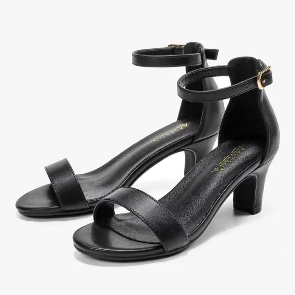 imageGirls Heel Sandals Open Toe Ankle Strap Flower Girl Dress Pump Sandals Wedding Party for Little Big KidPu Black