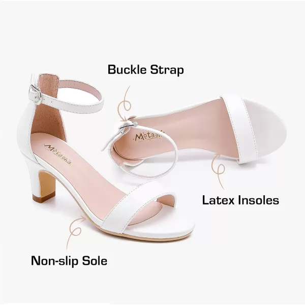 imageGirls Heel Sandals Open Toe Ankle Strap Flower Girl Dress Pump Sandals Wedding Party for Little Big KidPu White