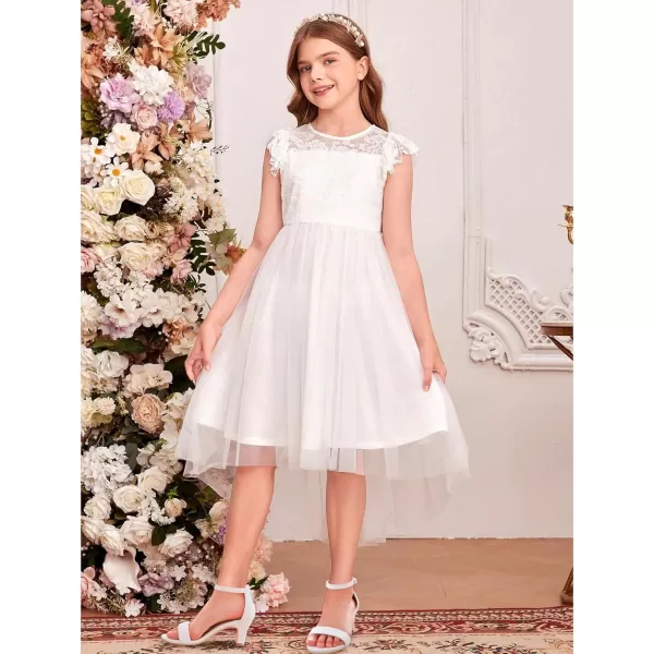 imageGirls Heel Sandals Open Toe Ankle Strap Flower Girl Dress Pump Sandals Wedding Party for Little Big KidPu White