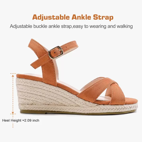 imageGirls Wedge Sandals Espadrilles Flatform Open Toe Ankle Strap Dressy Girls Heels Summer Shoes Little Big KidBrown