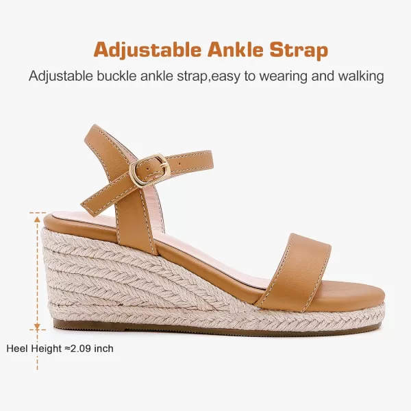 imageWedge Sandals for Girls Espadrille Dressy Platform Sandals Open Toe Ankle Strap Summer Girls Heel Little Big KidKhaki