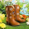 imageGirls Cowboy Boots Toddler Cowgirl Floral Embroidered Fringe Little Kids Western Boots Girl Riding Boot Birthday PartyBrown