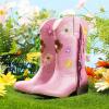 imageGirls Cowboy Boots Toddler Cowgirl Floral Embroidered Fringe Little Kids Western Boots Girl Riding Boot Birthday PartyPink