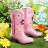 imageGirls Cowboy Boots Toddler Cowgirl Floral Embroidered Fringe Little Kids Western Boots Girl Riding Boot Birthday PartyPink