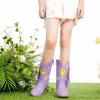 imageGirls Cowboy Boots Toddler Cowgirl Floral Embroidered Fringe Little Kids Western Boots Girl Riding Boot Birthday PartyPurple