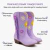 imageGirls Cowboy Boots Toddler Cowgirl Floral Embroidered Fringe Little Kids Western Boots Girl Riding Boot Birthday PartyPurple
