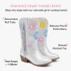 imageGirls Cowboy Boots Toddler Cowgirl Floral Embroidered Fringe Little Kids Western Boots Girl Riding Boot Birthday PartySilver