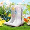 imageGirls Cowboy Boots Toddler Cowgirl Floral Embroidered Fringe Little Kids Western Boots Girl Riding Boot Birthday PartySilver