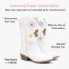 imageGirls Cowboy Boots Toddler Cowgirl Floral Embroidered Fringe Little Kids Western Boots Girl Riding Boot Birthday PartyWhite